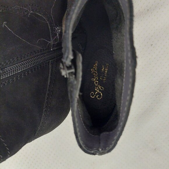 Seychelles Women's Western Chic Black Suede Point Toe Ankle Boots Bootie Size 7 - Picture 9 of 9